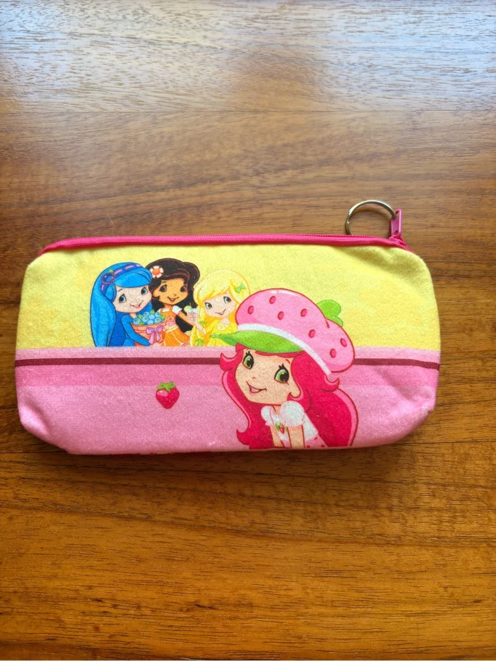 Strawberry shortcake and friends makeup or pencil case zip bag.